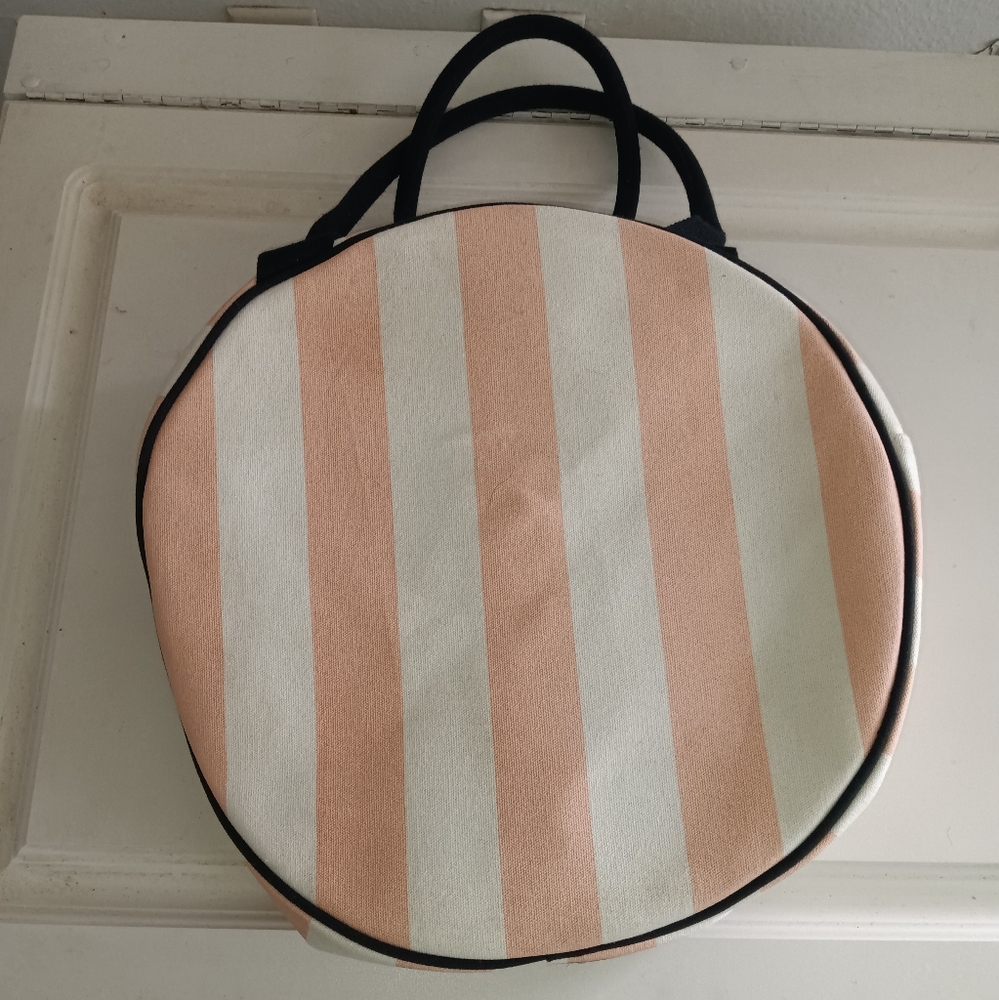 Pottery barn Pink and White circle bag
